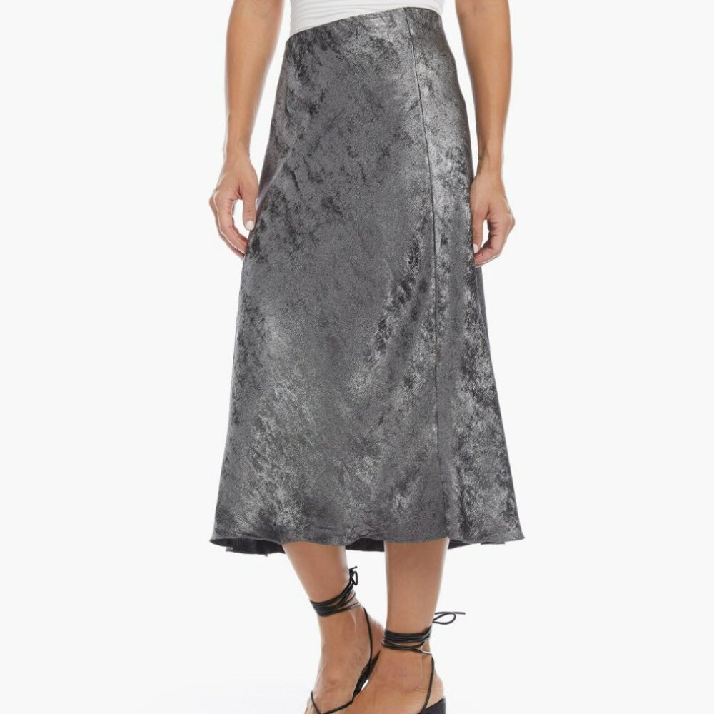 Karen Kane Night Lights Metallic Midi Skirt - Picture 2 of 15